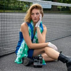 Women’s Abstract Floral Print Lightweight Scarf With Border -Dents 4 2621 6 2114 Ecru 2