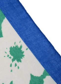 Women’s Abstract Floral Print Lightweight Scarf With Border -Dents 4 2621Green