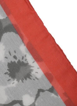 Women’s Abstract Floral Print Lightweight Scarf With Border -Dents 4 2621Grey c0240def 0c31 4442 895d c40b5681ef77