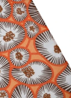 Women’s Abstract Circle Print Lightweight Scarf With Block Colour Ends -Dents 4 2622Orange d6f72d6f 2664 4bbd aa26 4f3a27d04fa5