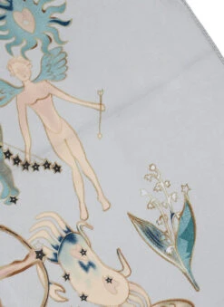 Women’s Zodiac-Print Silk-Like Lightweight Scarf -Dents 4 2623Blue 3a65be99 4234 427c b703 71513916a2d6