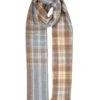 Women’s Plaid Check Scarf With Fringe Ends 2 Women’s Plaid Check Scarf With Fringe Ends -Dents 4 2640 Slate Grey