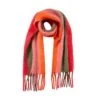 Women’s Stripe Blanket Scarf With Tassels -Dents 4 2659 Clementine Berry