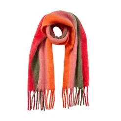Womenâs Stripe Blanket Scarf With Tassels