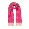 Women’s Reversible Polka Dot Scarf With Tassels 2 Women’s Reversible Polka Dot Scarf With Tassels -Dents 4 2662 Hot Pink 2