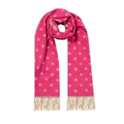 Womenâs Reversible Polka Dot Scarf With Tassels
