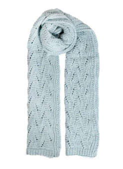 Women's Lace Knitted Scarf 19 Women's Lace Knitted Scarf -Dents 4 2763DuckEgg