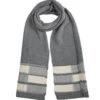 Women’s Knitted Scarf With Colour Block Ends 1 Women’s Knitted Scarf With Colour Block Ends -Dents 4 2767Grey