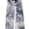 Women's Watercolour Floral Print Lightweight Scarf -Dents 4 2793DoveGrey