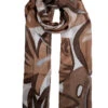 Women's Tropical Leaf Print Lightweight Scarf -Dents 4 2794Natural 2