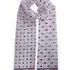 Women's Polka Dot Print Lightweight Scarf With Border -Dents 4 2797Peony 2