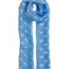Women's Star Print Lightweight Scarf -Dents 4 2798Sky