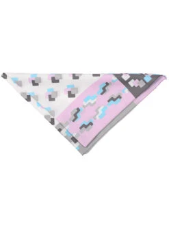 Women's Geometric Cube Print Square Scarf -Dents 4 2800SkyB