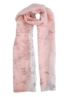 Women's Woodland Print Lightweight Scarf -Dents 4 2802 Coral