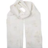 Women's Metallic Butterfly Pattern Lightweight Scarf -Dents 4 2807OffWhite