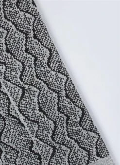 Women's Reptile Pattern Knitted Scarf -Dents 4 2831 20dove 20grey 20black 202 f3806a63 17ad 43da 9220 92f40185df6d