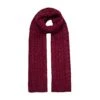 Women’s Cable Knit Scarf With Marl Yarn 1 Women’s Cable Knit Scarf With Marl Yarn -Dents 4 2856 Shiraz