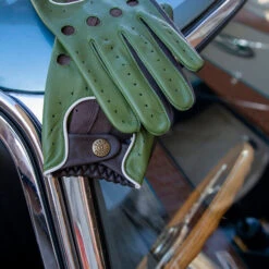 Men’s Touchscreen Three-Colour Leather Driving Gloves -Dents 5 0010GreenInstagram5