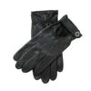 Men’s Three-Point Leather Driving Gloves With Wristwatch Cut-out -Dents 5 0092 Black