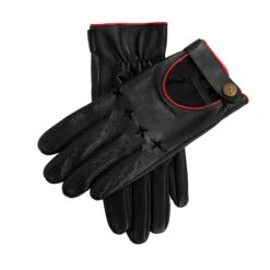 Men's The Suited Racer Touchscreen Leather Driving Gloves With Wristwatch Cut-out -Dents 5 0997 English Black Berry 1 3838d807 96b3 4214 97a9 8e10bf5db06d