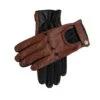 Men's The Suited Racer Touchscreen Leather Driving Gloves With Wristwatch Cut-out -Dents 5 0997 English Tan Black