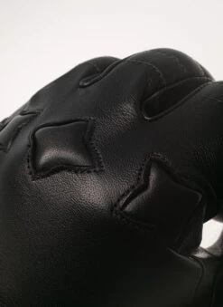 Men's The Suited Racer Cashmere-Lined Leather Driving Gloves -Dents 5 1003 black close up 2