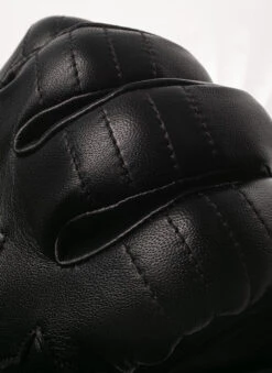 Men's The Suited Racer Cashmere-Lined Leather Driving Gloves -Dents 5 1003 black close up 3