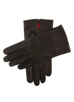 Men's Handsewn Three-Point Silk-Lined Leather Gloves -Dents 5 1513 brown