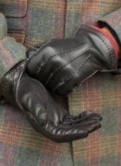 Men's Handsewn Three-Point Cashmere-Lined Leather Gloves With Colour Contrast Details -Dents 5 1541 4f0dae86 8f63 4bbb 9238 264ad47a89fb