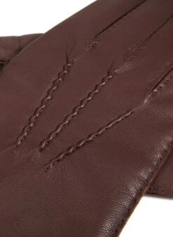 Men's Handsewn Three-Point Cashmere-Lined Leather Gloves -Dents 5 1542 20english 20tan 201