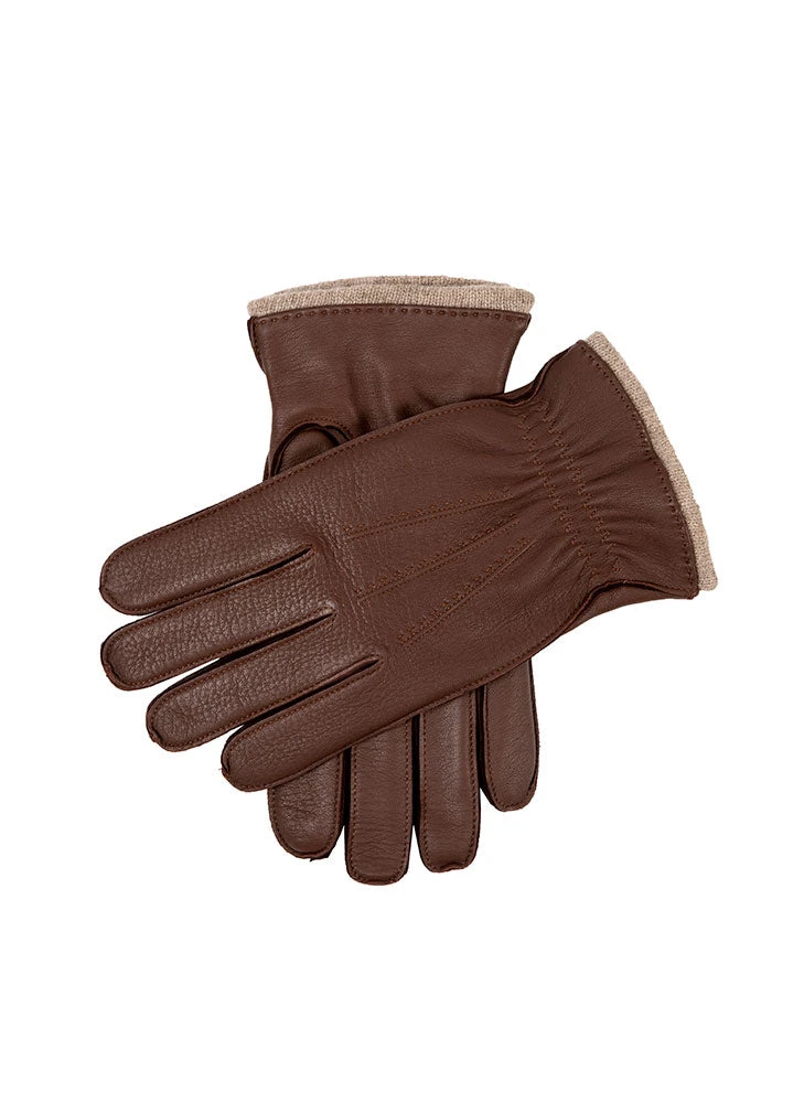 Men’s Three-Point Cashmere-Lined Deerskin Leather Gloves With Cashmere Cuffs 5 Men’s Three-Point Cashmere-Lined Deerskin Leather Gloves With Cashmere Cuffs - Image 3