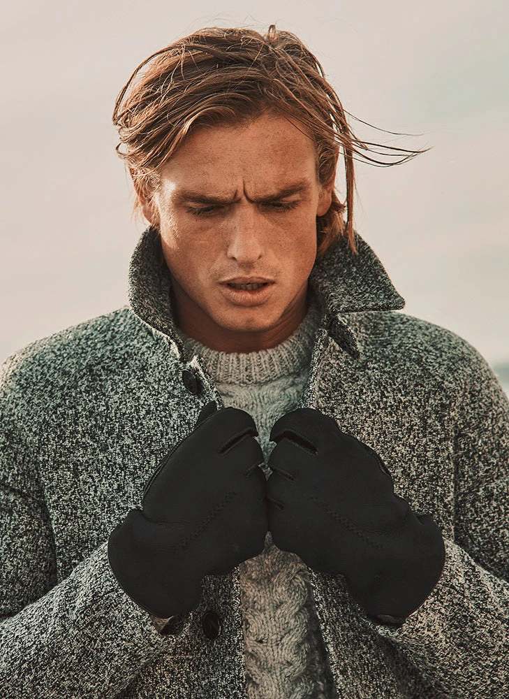 Men’s Touchscreen Single-Point Leather And Sheepskin Gloves 4 Men’s Touchscreen Single-Point Leather And Sheepskin Gloves - Image 2