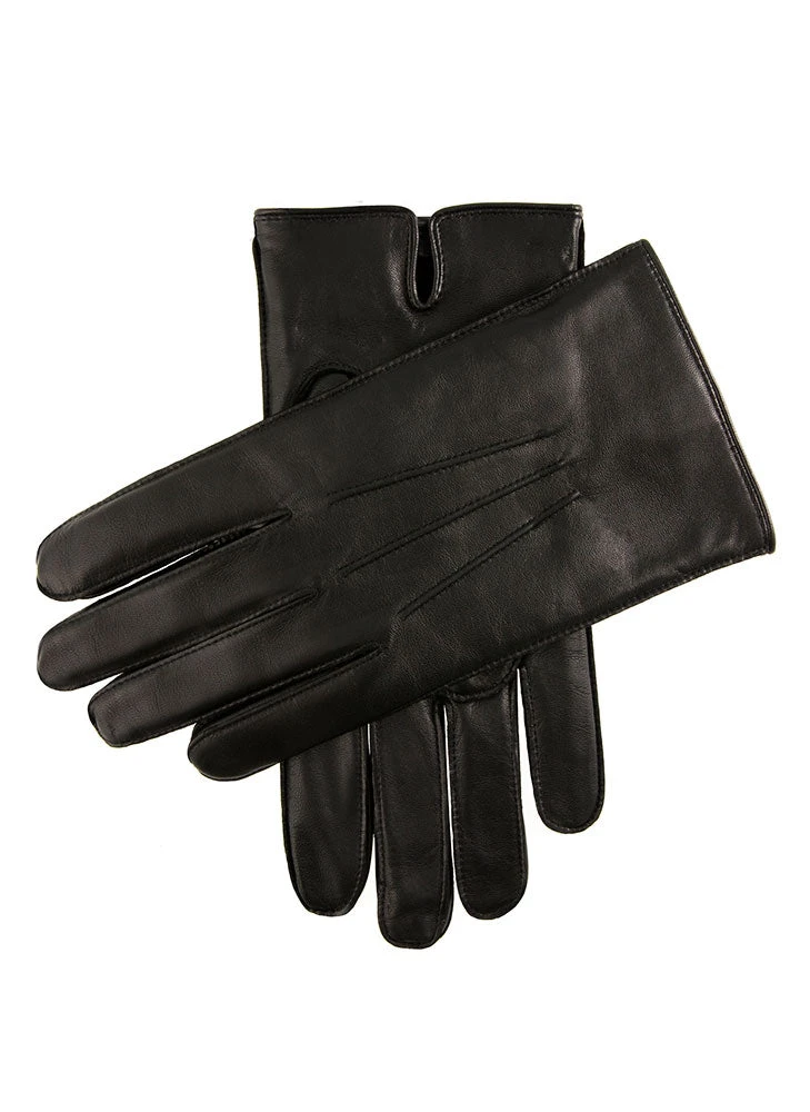 Men's Three-Point Fleece-Lined Leather Gloves 4 Men's Three-Point Fleece-Lined Leather Gloves - Image 2