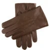 Men's Three-Point Fleece-Lined Leather Gloves -Dents 5 1568 brown