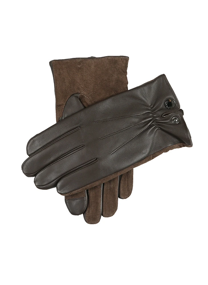 Men’s Touchscreen Three-Point Wool-Lined Suede And Leather Gloves 6 Men’s Touchscreen Three-Point Wool-Lined Suede And Leather Gloves - Image 4