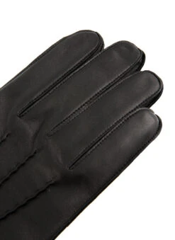 Men's Three-Point Lined Leather Gloves -Dents 5 1700 black 2 a092d504 78b1 4a83 9fda 84179b328943