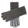 Men's Cashmere Knitted Gloves With Suede Palm Patch -Dents 5 4522 charcoal 0d084709 6609 41e5 a93b 6c135aaca1e5