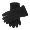 Men's Thinsulate-Lined Knitted Gloves With Zip -Dents 5 4530Black