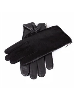 Men's Cashmere-Lined Ponyskin And Leather Gloves