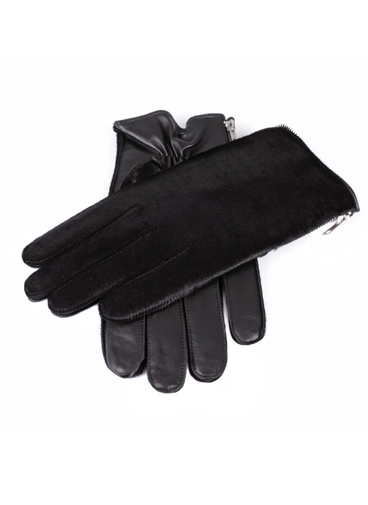 Men's Cashmere-Lined Ponyskin And Leather Gloves 3 Men's Cashmere-Lined Ponyskin And Leather Gloves