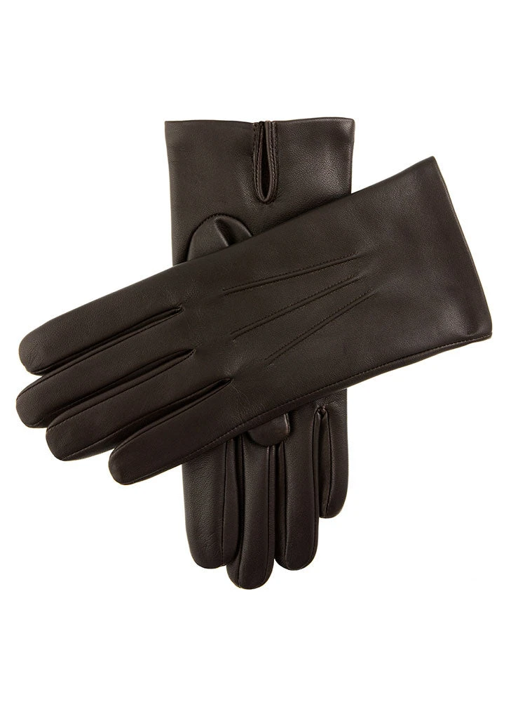 Men's Three-Point Cashmere-Lined Shorter Finger Leather Gloves 5 Men's Three-Point Cashmere-Lined Shorter Finger Leather Gloves - Image 3