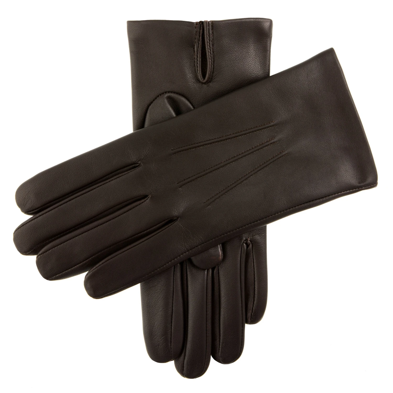 Men's Three-Point Cashmere-Lined Leather Gloves 5 Men's Three-Point Cashmere-Lined Leather Gloves - Image 3