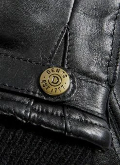 Men's Wool Blend-Lined Leather Gloves With Knitted Cuffs -Dents 5 9018 20black 201 62a05071 be8a 4b5d aa5e 3d41cd15276f