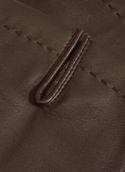 Men's Touchscreen Handsewn Three-Point Cashmere-Lined Leather Gloves -Dents 5 9201 20brown 202