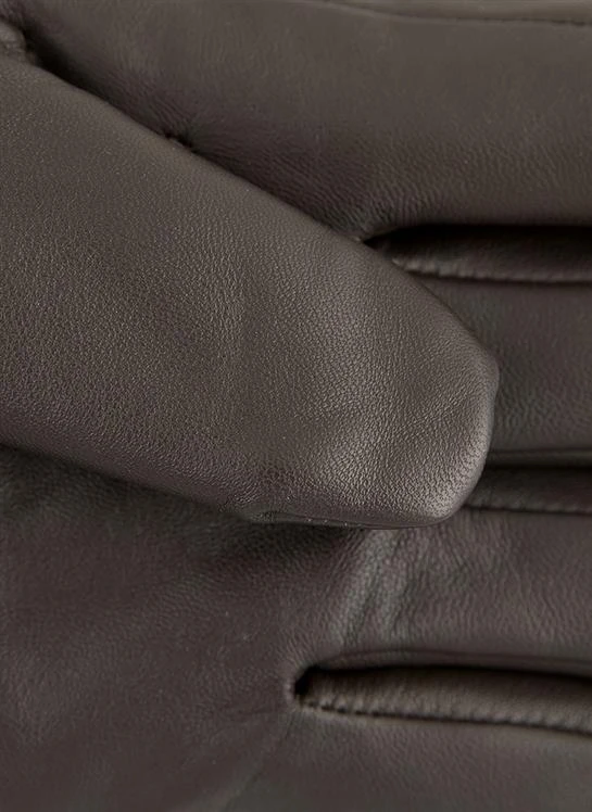 Men's Faux Fur-Lined Abraham Moon Dogtooth Tweed And Leather Gloves 6 Men's Faux Fur-Lined Abraham Moon Dogtooth Tweed And Leather Gloves - Image 4