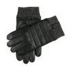 Men’s Touchscreen Water-Resistant Lined Leather Gloves With Stitch Detail -Dents 5 9310 BLACK 7279dcb3 c0c5 479a a8ae 68c8bc937701