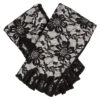 Women's Fingerless Floral Lace Gloves -Dents 6 2104Black
