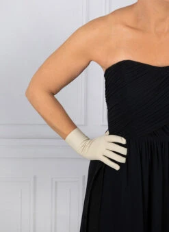 Women's Three-Point Matt Satin Gloves -Dents 6 2119 shantung