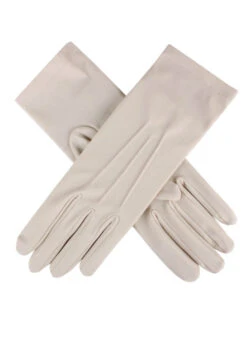 Women's Three-Point Matt Satin Gloves -Dents 6 2119Shantung