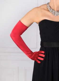Women's Long Opera Satin Gloves -Dents 6 2182 berry 2 8c125366 0609 4168 8704 f780df809675
